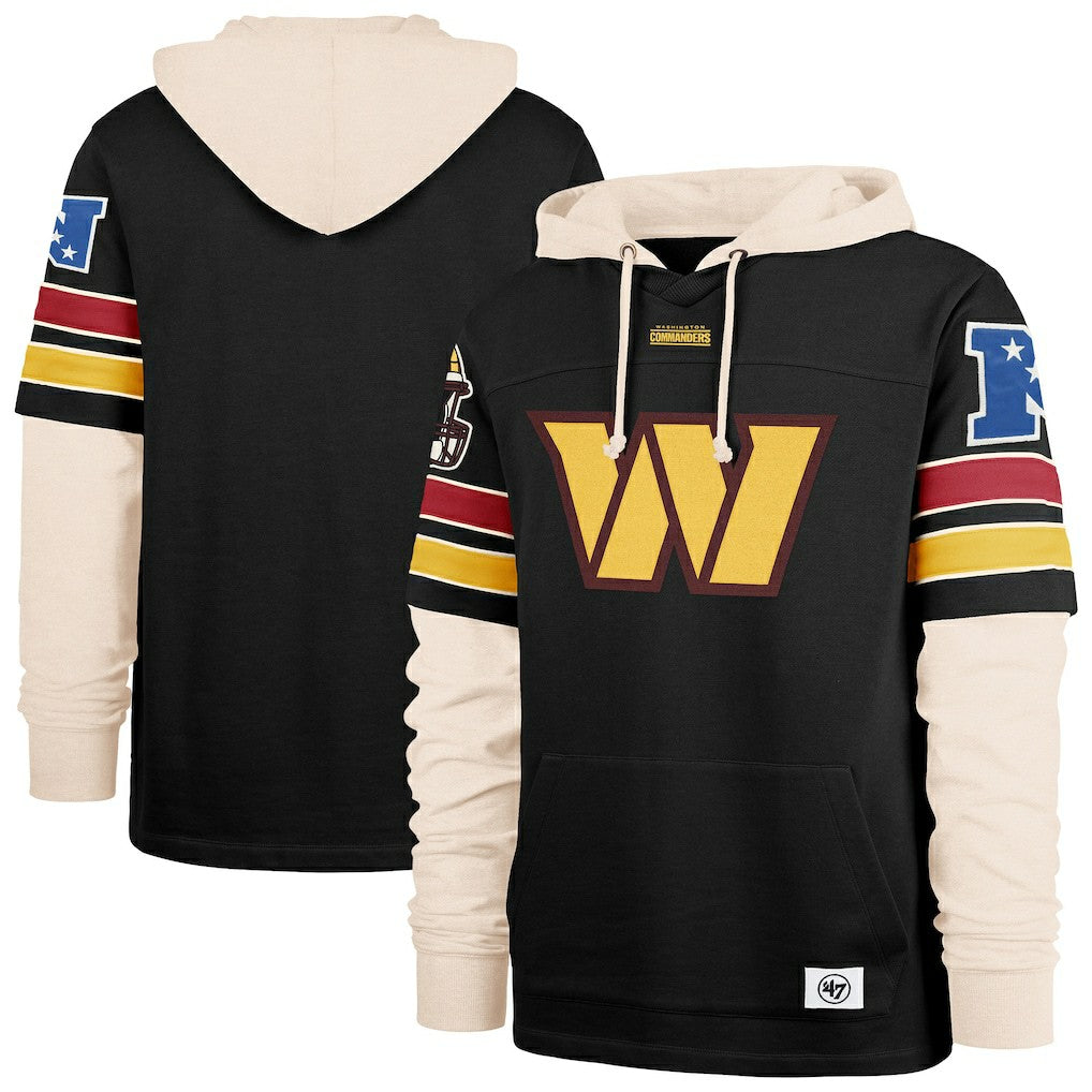 Washington Commanders '47 Split Zone Cornerback Duo Hoodie - Black cheap