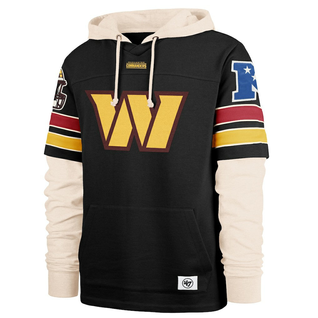 Washington Commanders '47 Split Zone Cornerback Duo Hoodie - Black cheap