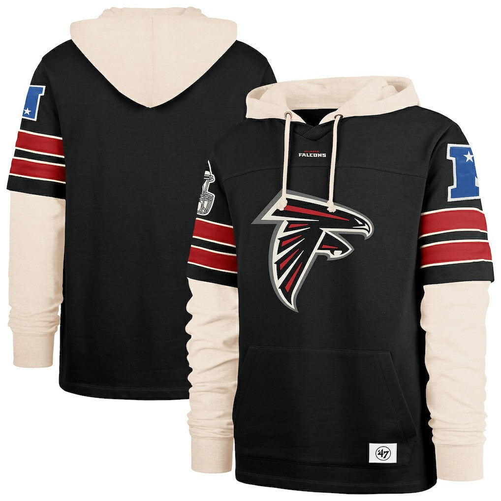Atlanta Falcons '47 Split Zone Cornerback Duo Hoodie - Black outlet