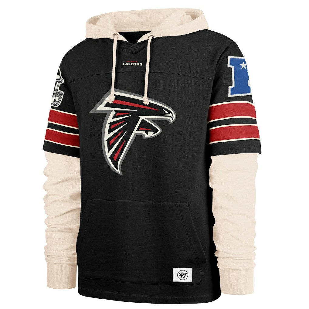 Atlanta Falcons '47 Split Zone Cornerback Duo Hoodie - Black outlet