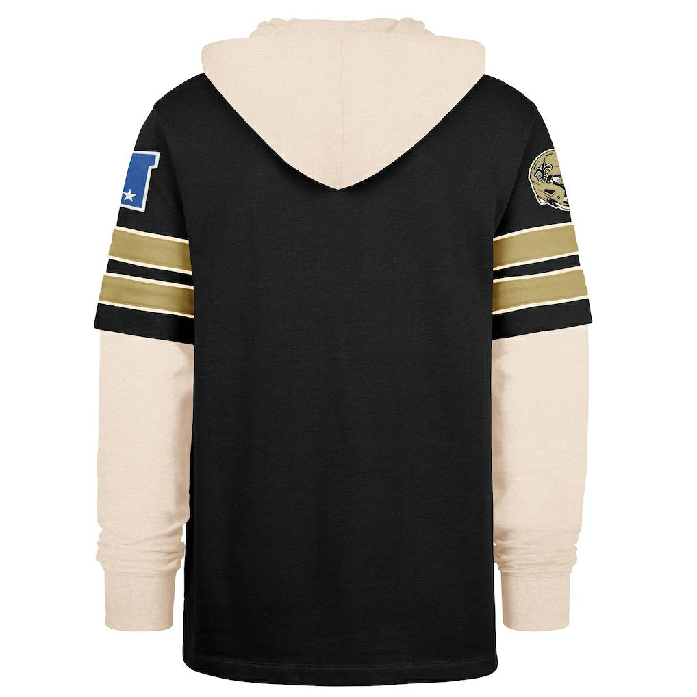 New Orleans Saints '47 Split Zone Cornerback Duo Hoodie - Black on sale