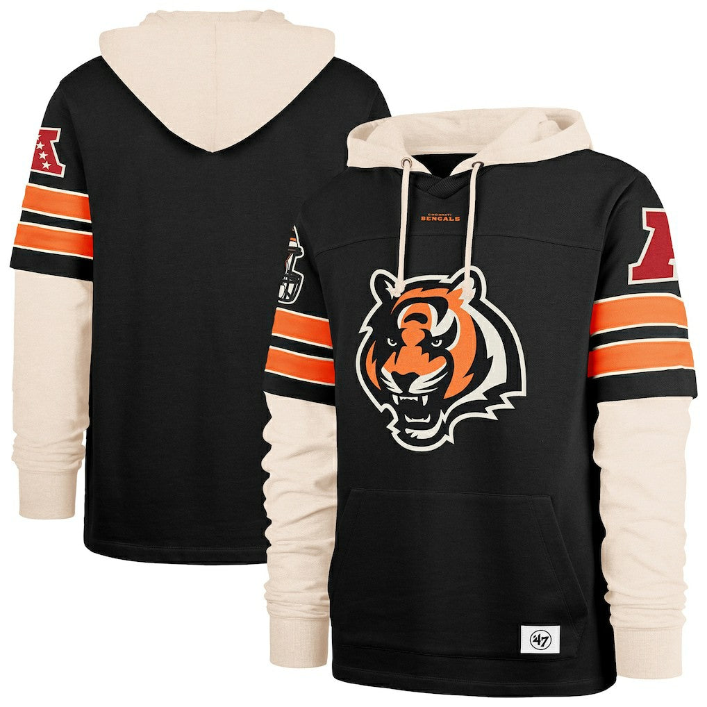 Cincinnati Bengals '47 Split Zone Cornerback Duo Hoodie - Black sale