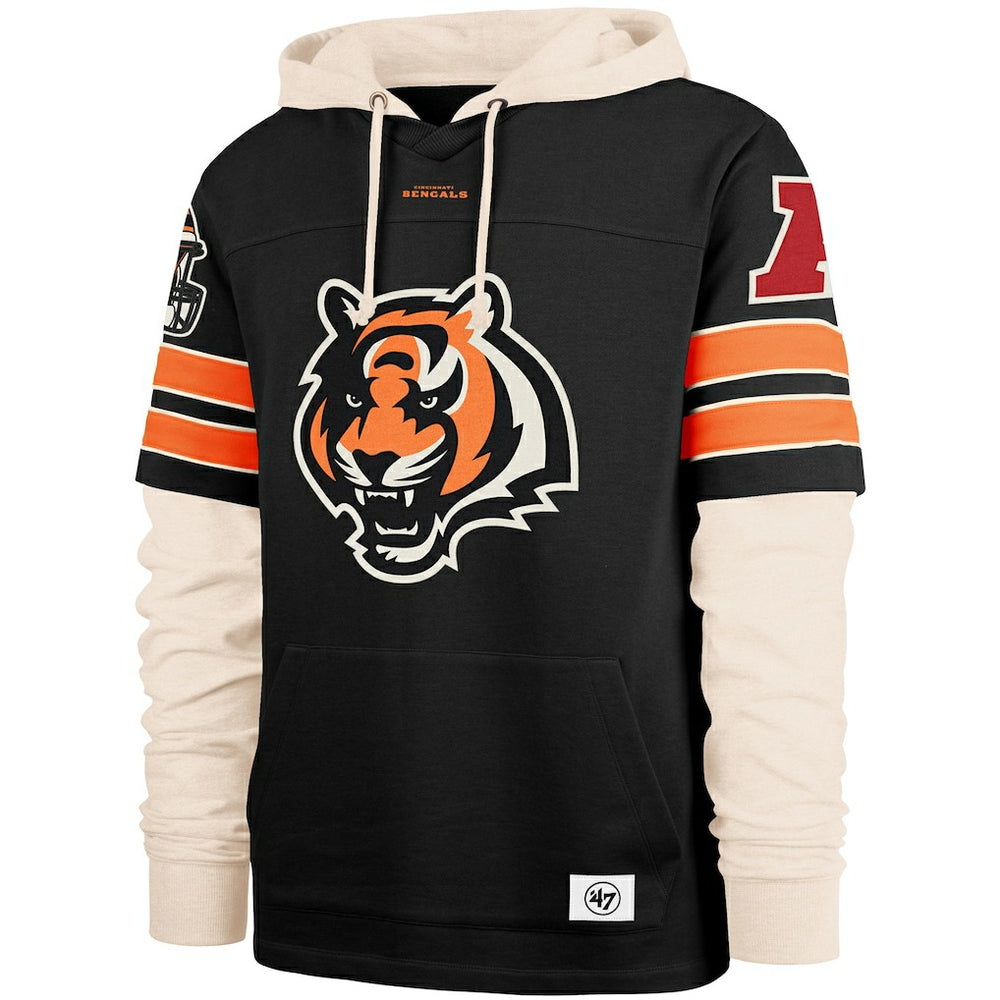 Cincinnati Bengals '47 Split Zone Cornerback Duo Hoodie - Black sale