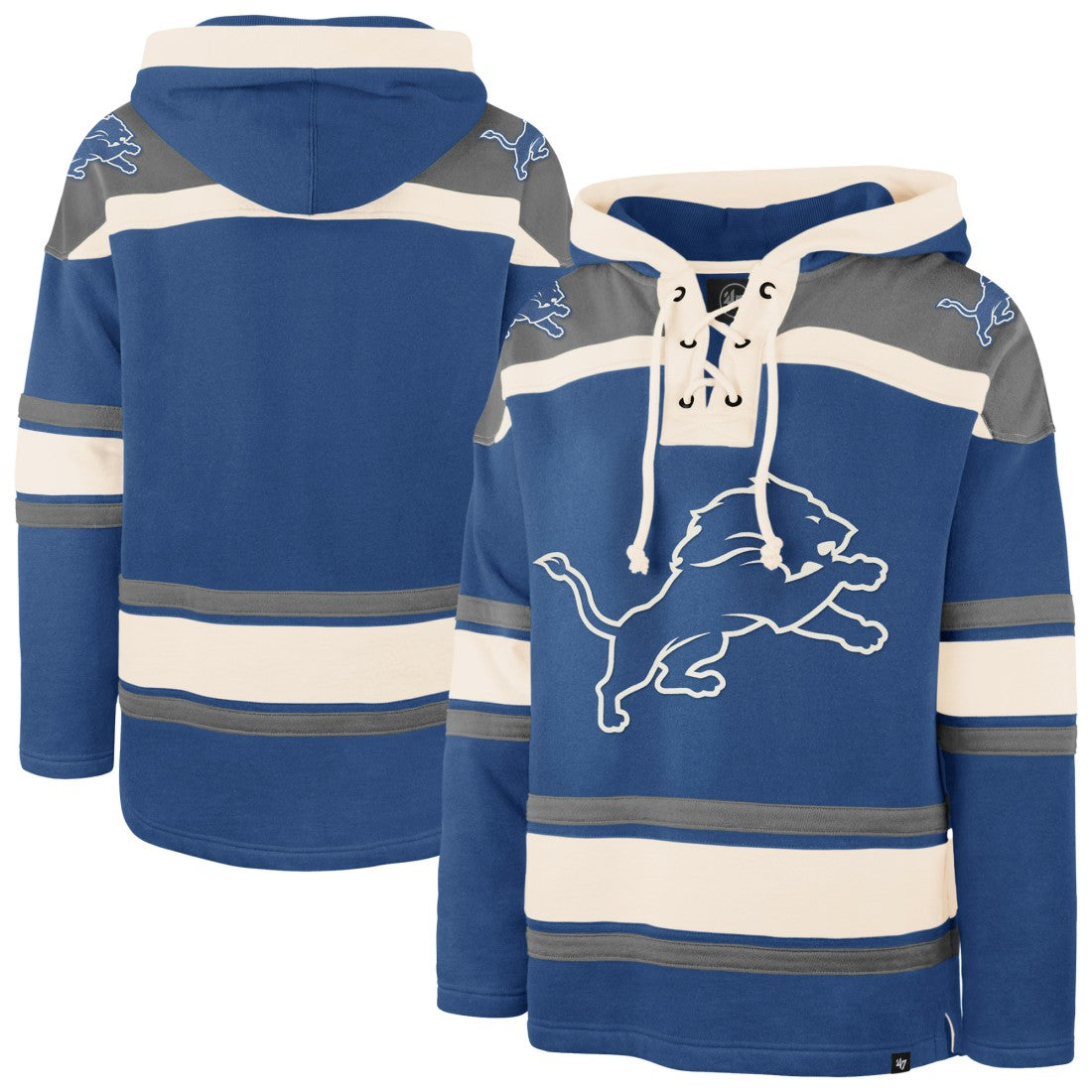 Detroit Lions '47 Men's Superior Lacer Hoodie - Blue outlet