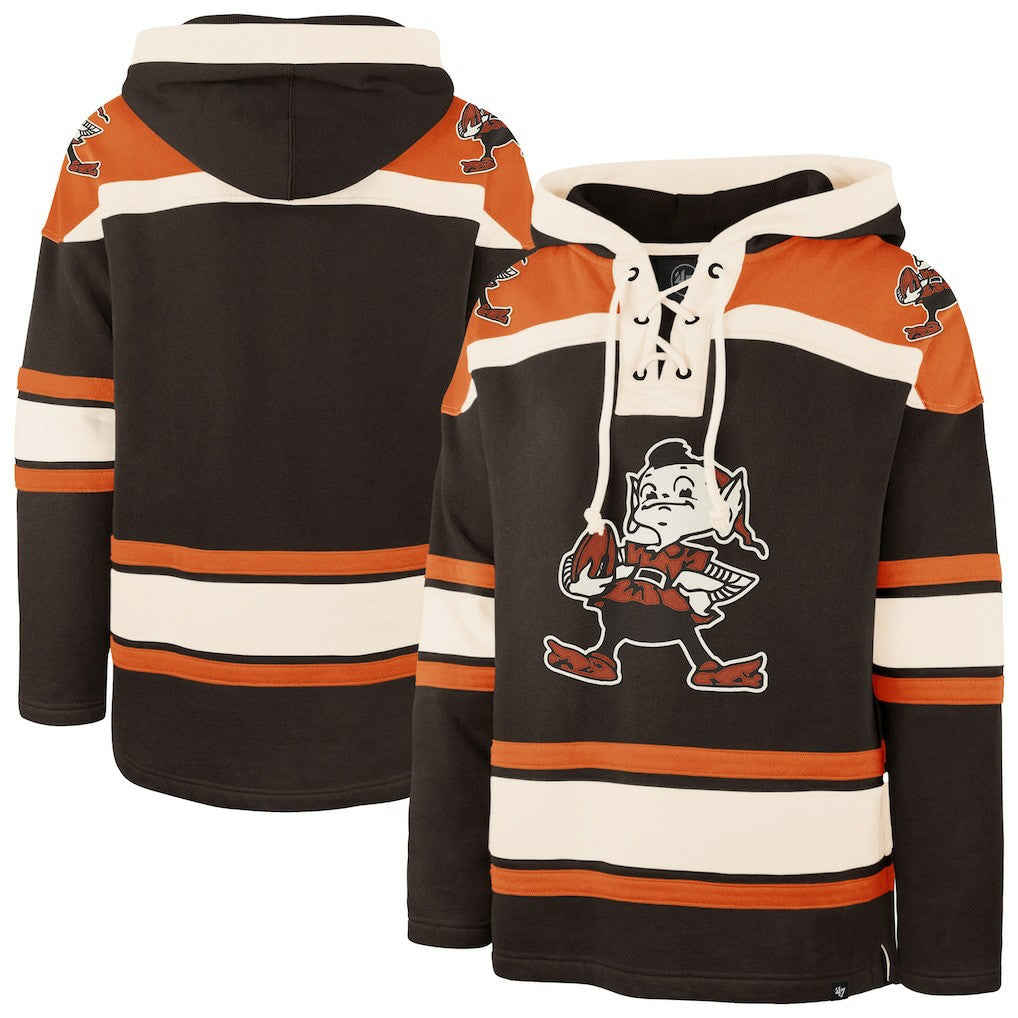 Cleveland Browns '47 Throwback Superior Lacer Hoodie - Brown outlet