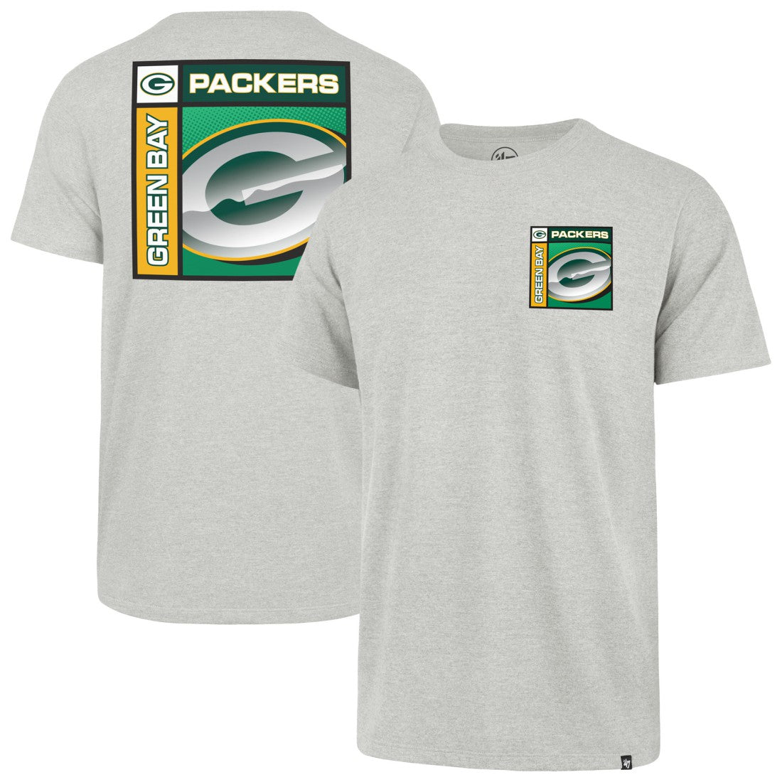 Green Bay Packers '47 Chrome Plate Franklin T-Shirt - Gray for sale