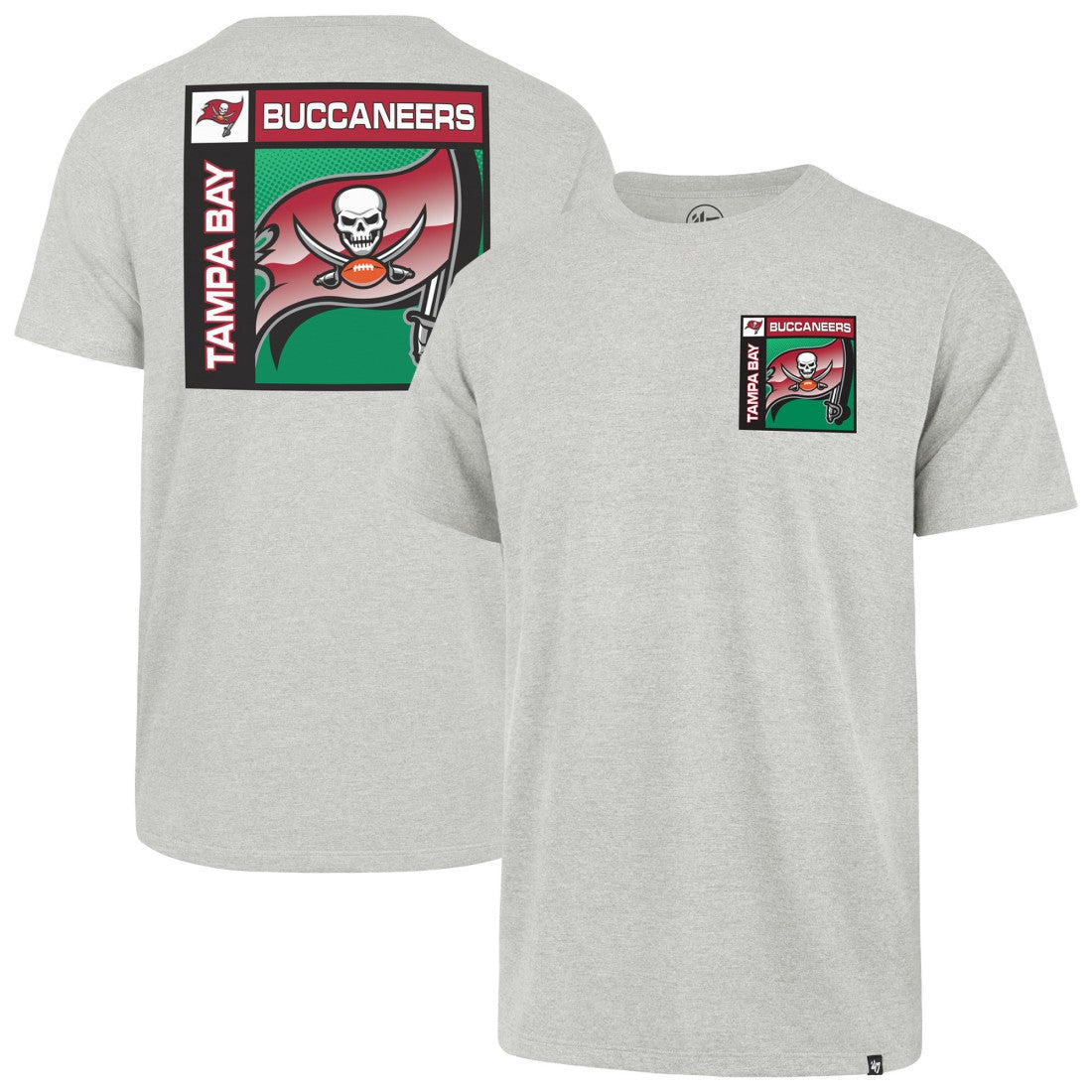 Tampa Bay Buccaneers '47 Chrome Plate Franklin T-Shirt - Gray for sale
