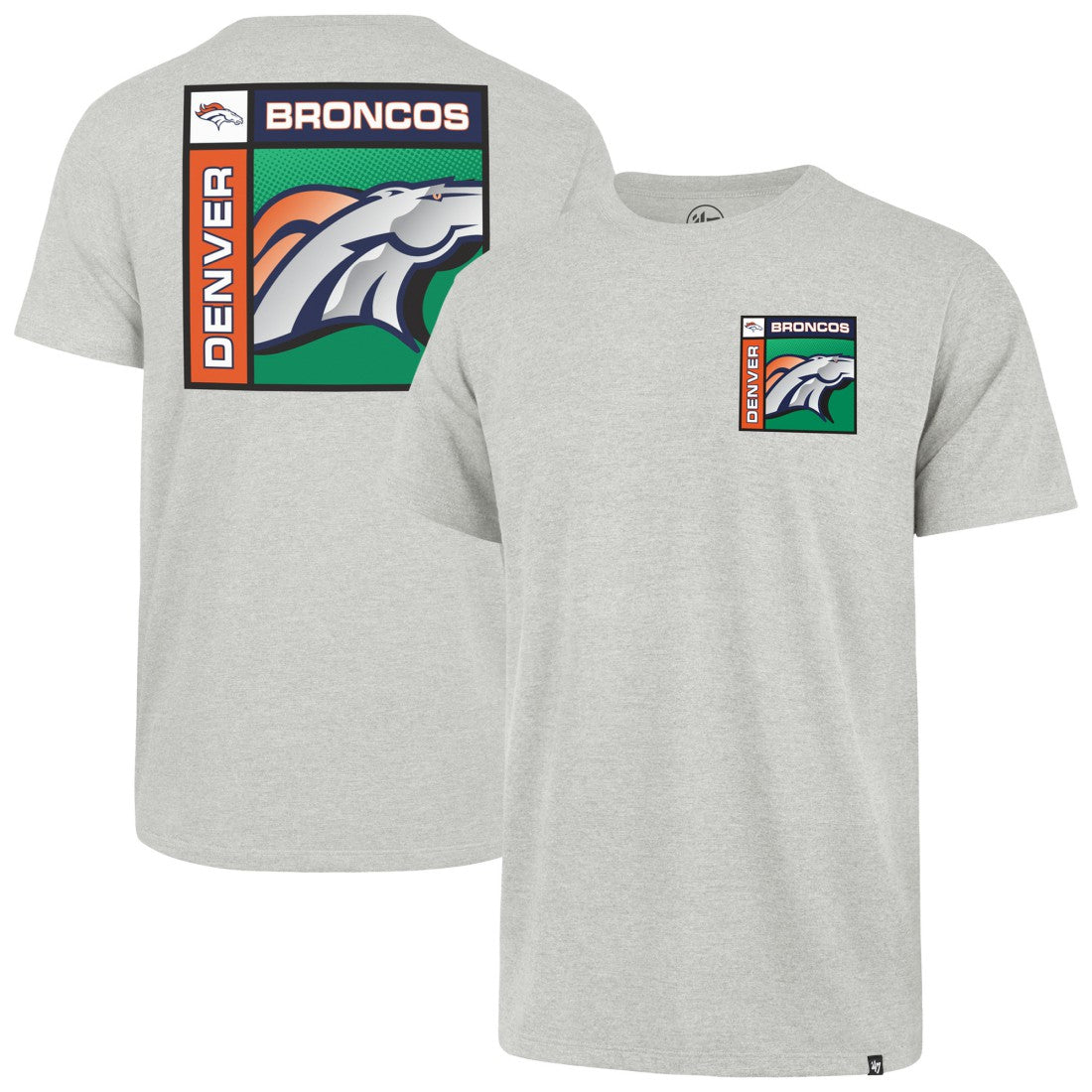 Denver Broncos '47 Chrome Plate Franklin T-Shirt - Gray for sale