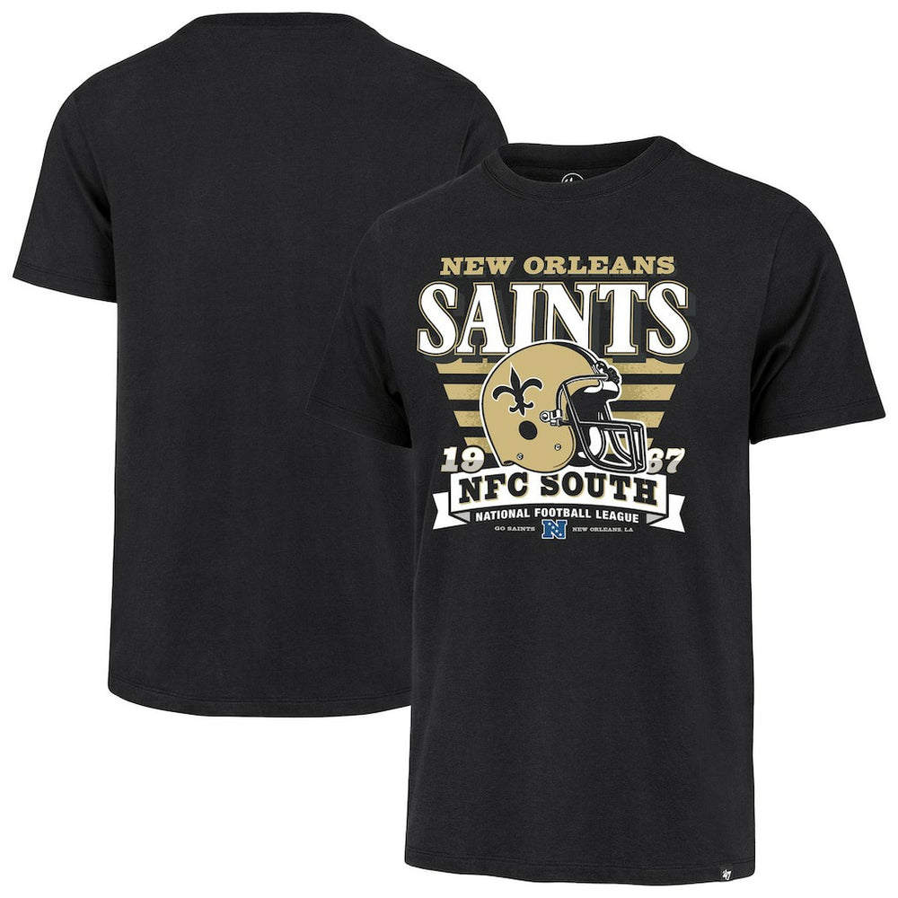 New Orleans Saints '47 Stripe Splash Franklin Throwback T-Shirt - Black cheap