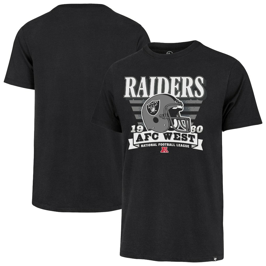 Las Vegas Raiders '47 Stripe Splash Franklin Throwback T-Shirt - Black discount