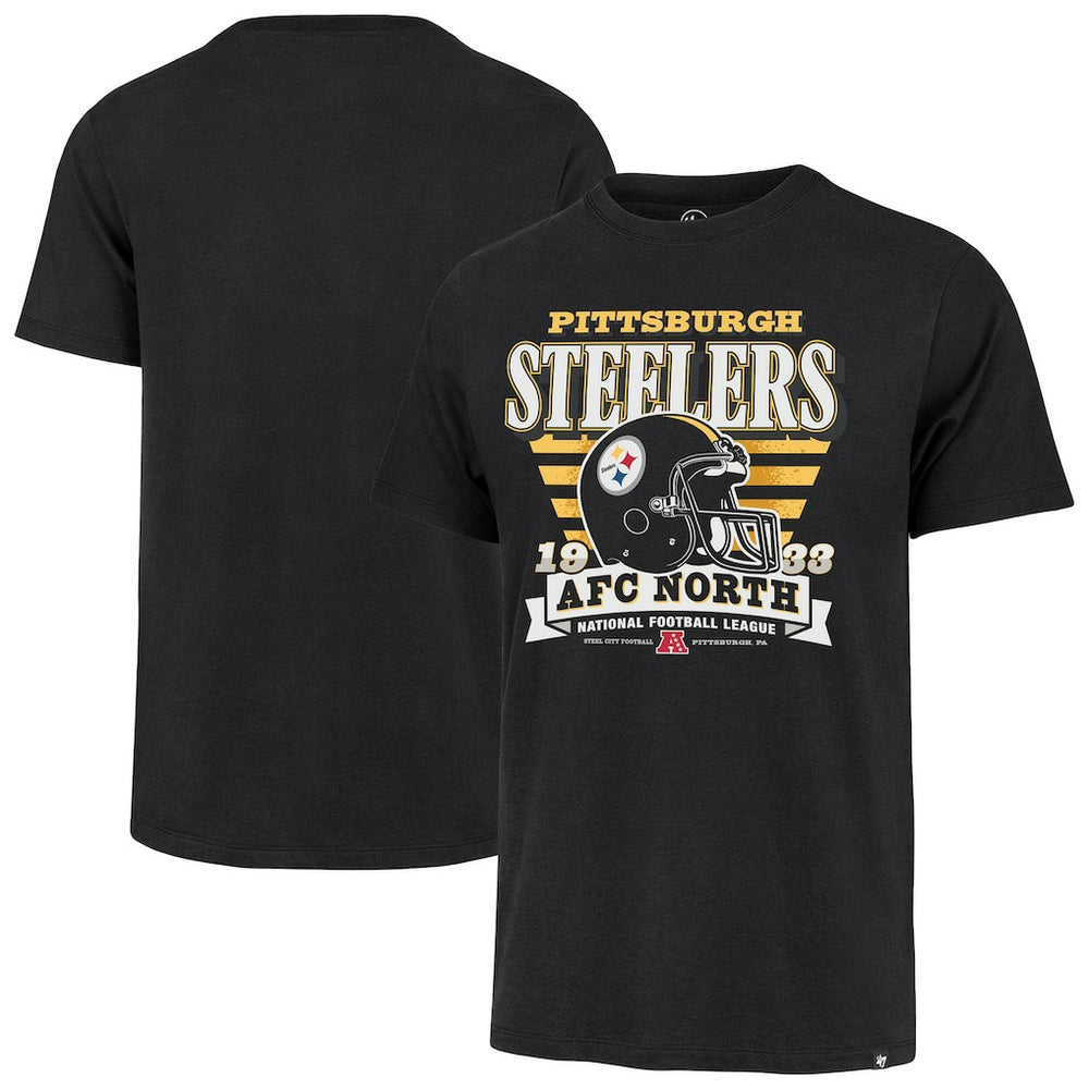 Pittsburgh Steelers '47 Stripe Splash Franklin Throwback T-Shirt - Black for sale