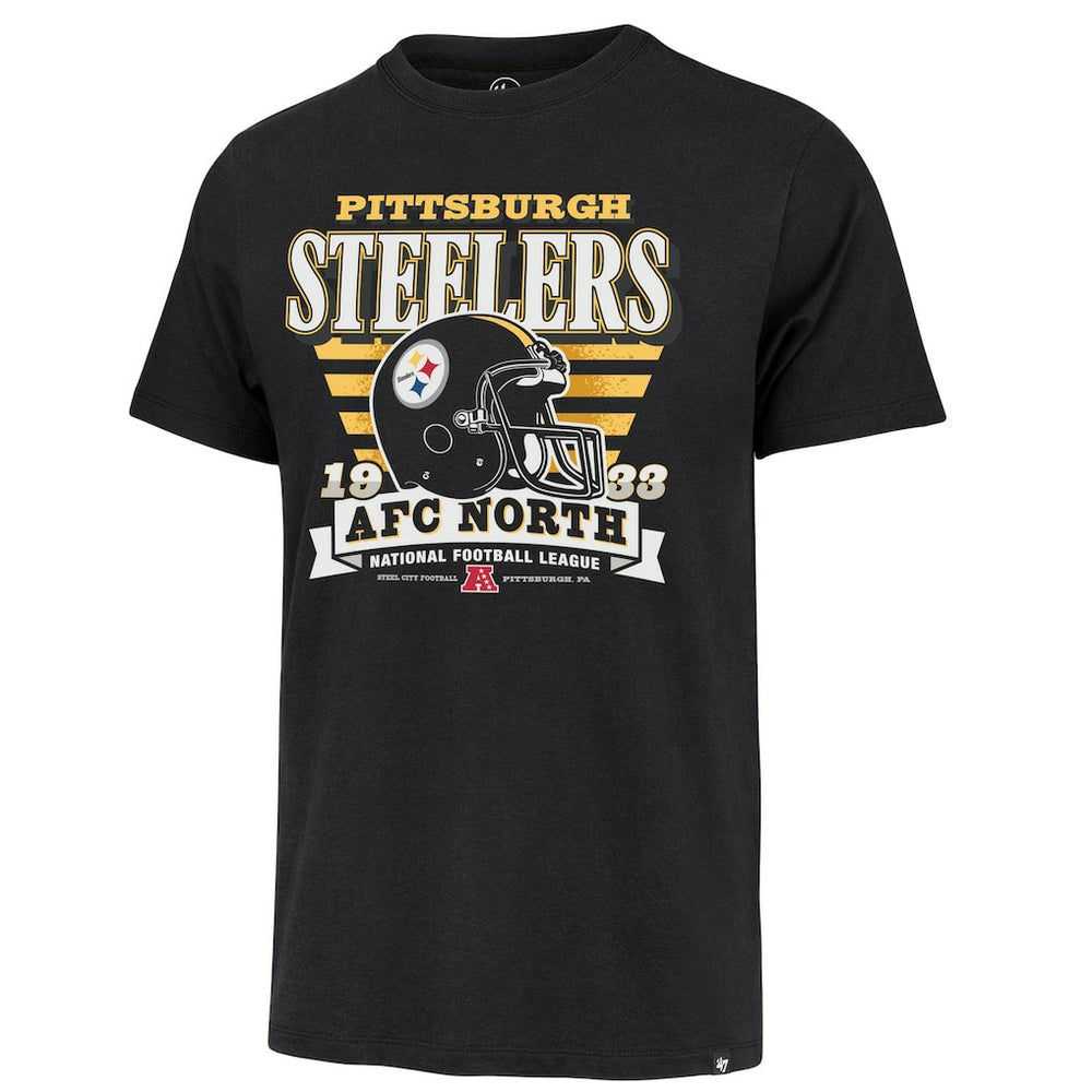 Pittsburgh Steelers '47 Stripe Splash Franklin Throwback T-Shirt - Black for sale