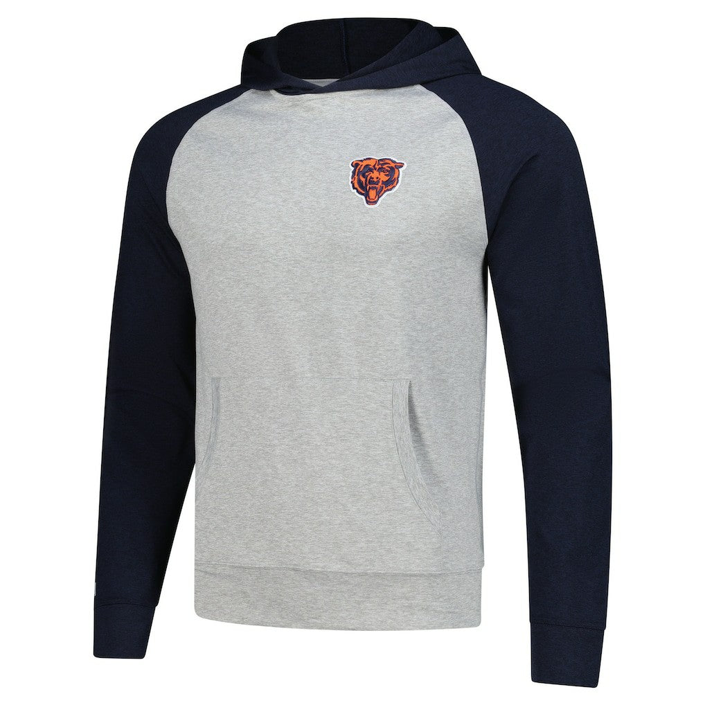 Chicago Bears Antigua Urgent Pullover Hoodie - Heather Gray/Navy discount