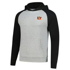 Cincinnati Bengals Antigua Urgent Pullover Hoodie - Heather Gray/Black on sale