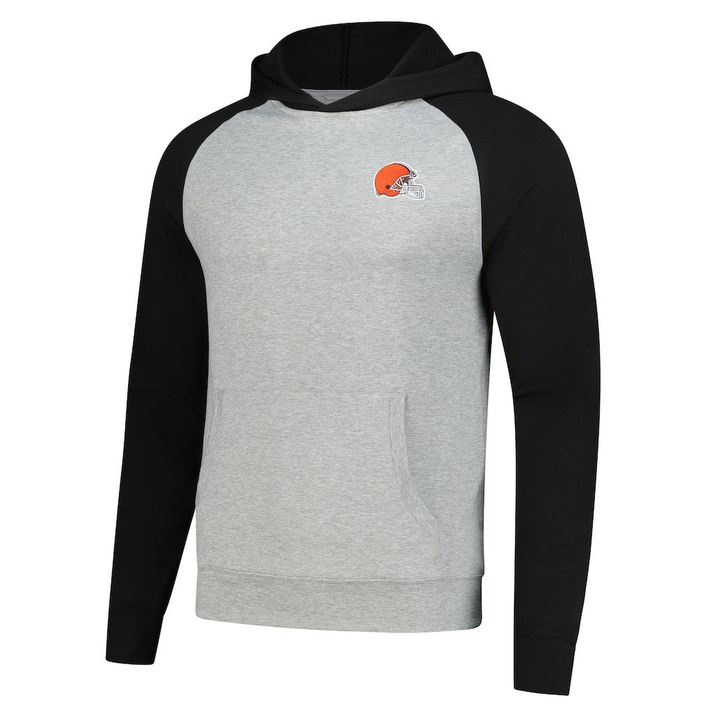 Cleveland Browns Antigua Urgent Pullover Hoodie - Heather Gray/Black cheap