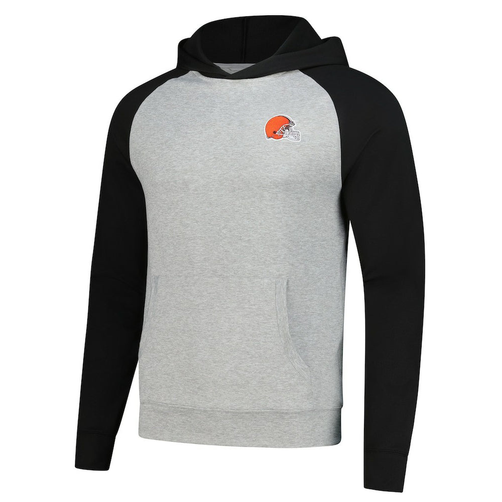 Cleveland Browns Antigua Urgent Pullover Hoodie - Heather Gray/Black cheap
