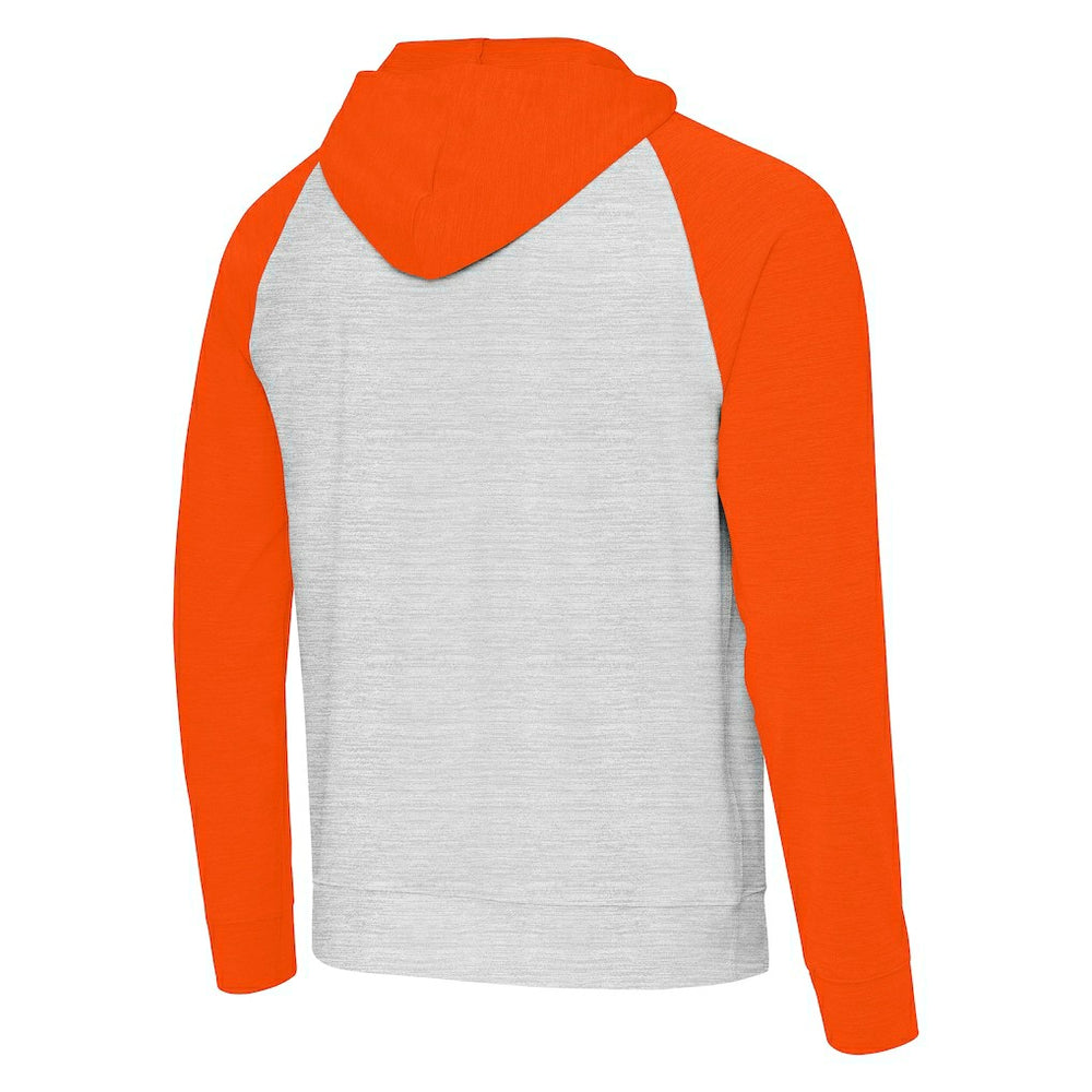 Miami Dolphins Antigua Urgent Pullover Hoodie - Gray/Orange cheap