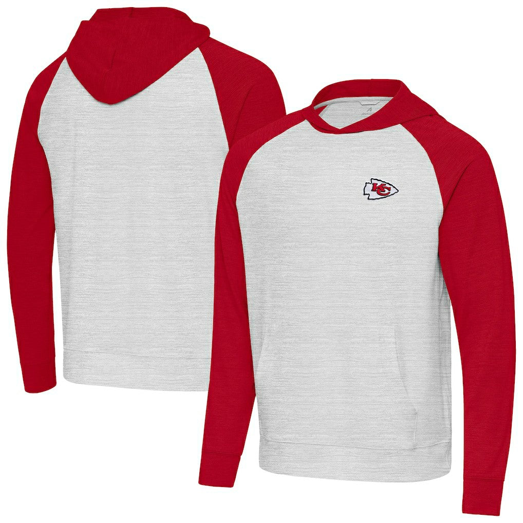 Kansas City Chiefs Antigua Urgent Pullover Hoodie - Red/Gray cheap