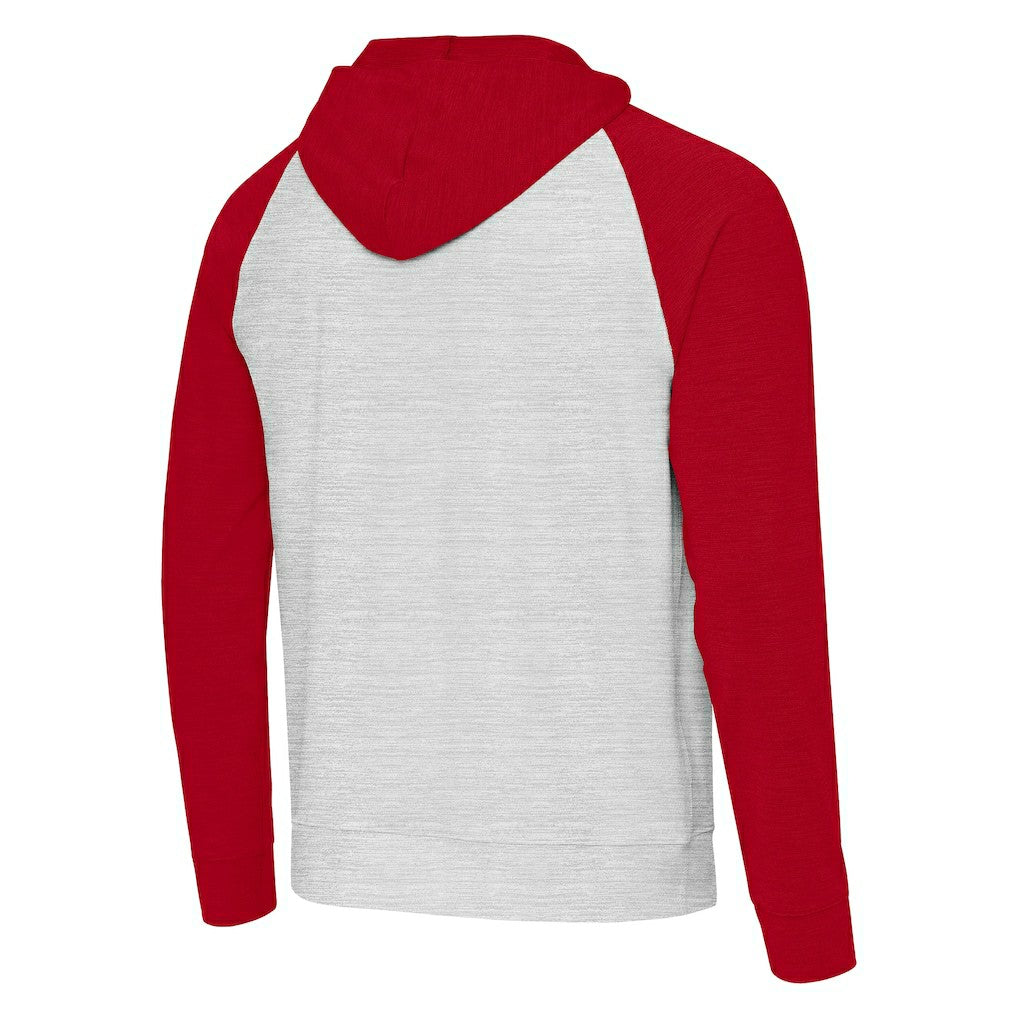 San Francisco 49ers Antigua Urgent Pullover Hoodie - Scarlet/Gray discount