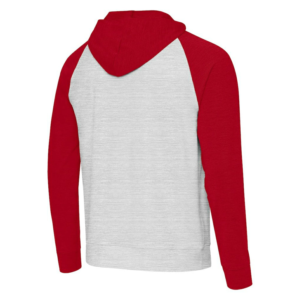 San Francisco 49ers Antigua Urgent Pullover Hoodie - Scarlet/Gray discount