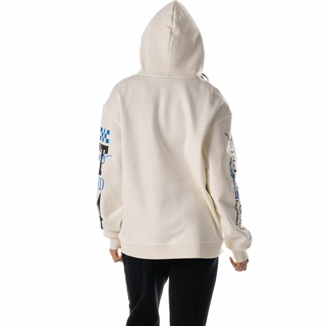 Detroit Lions The Wild Collective Unisex Stacked Graphic Sleeve Fleece Hoodie - Cream cheap