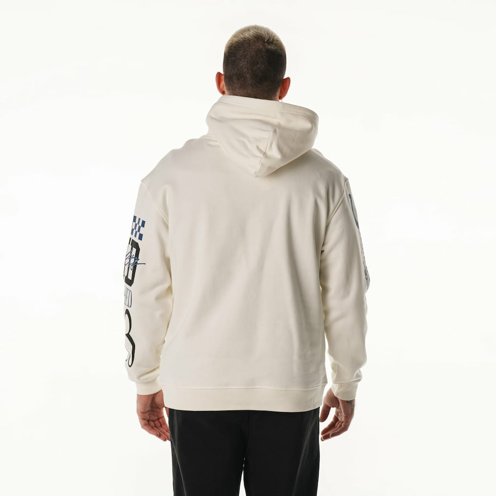 Indianapolis Colts The Wild Collective Unisex Stacked Graphic Sleeve Fleece Hoodie - Cream outlet