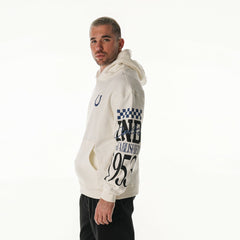 Indianapolis Colts The Wild Collective Unisex Stacked Graphic Sleeve Fleece Hoodie - Cream outlet