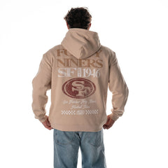 San Francisco 49ers The Wild Collective Unisex Oversized Graphic Fleece Hoodie - Tan sale