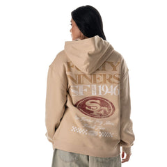 San Francisco 49ers The Wild Collective Unisex Oversized Graphic Fleece Hoodie - Tan sale