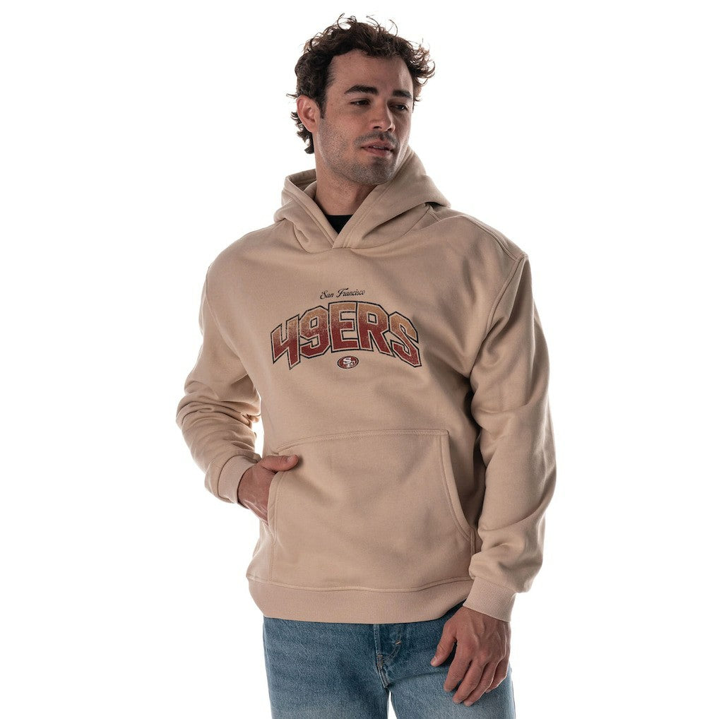 San Francisco 49ers The Wild Collective Unisex Oversized Graphic Fleece Hoodie - Tan sale