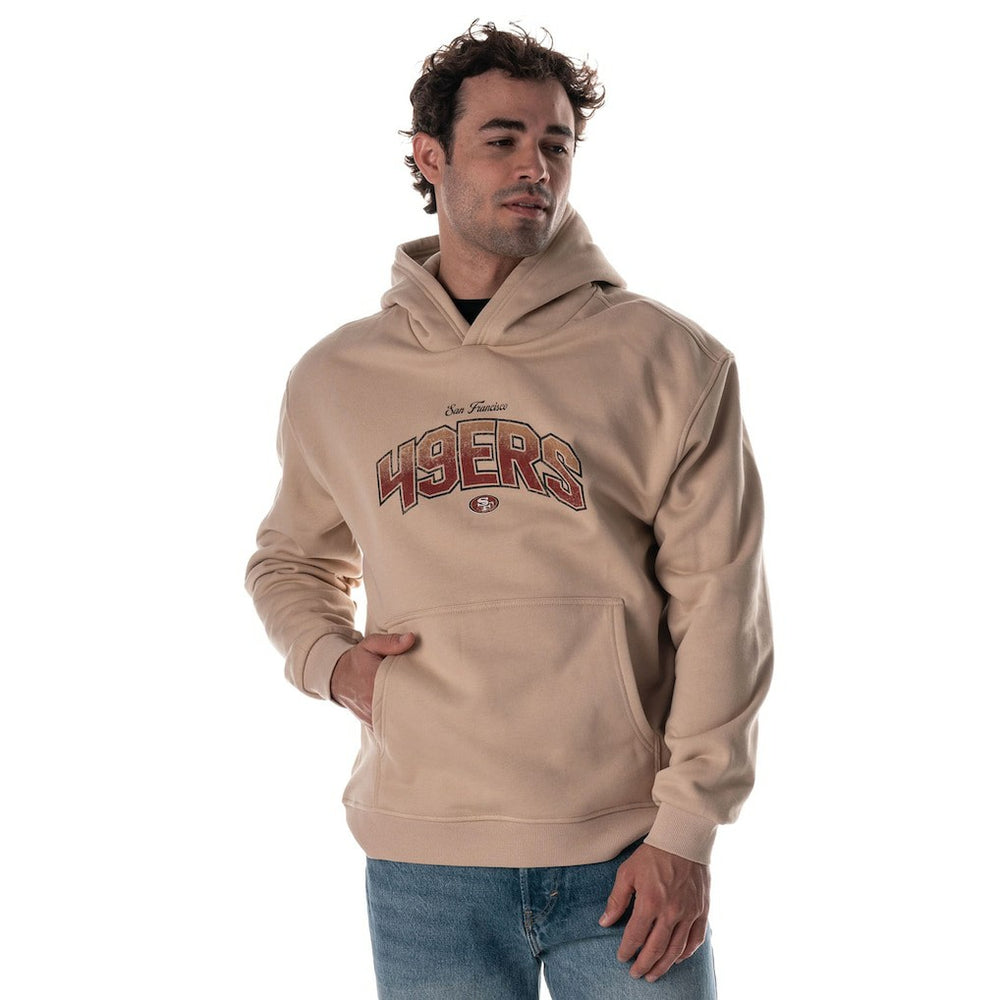 San Francisco 49ers The Wild Collective Unisex Oversized Graphic Fleece Hoodie - Tan sale
