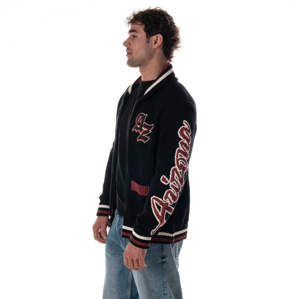 Arizona Cardinals The Wild Collective Unisex Jacquard Full-Zip Sweater - Black sale