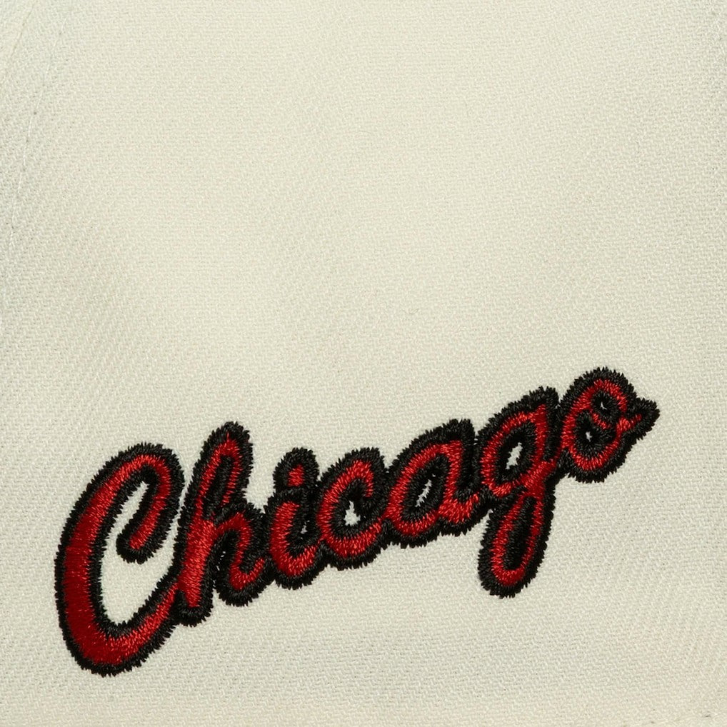 Chicago Bulls Ochre Dusted Double Two-Toned Pro Crown Adjustable Hat - Cream | Mitchell & Ness cheap