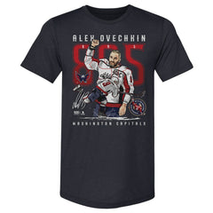 Alexander Ovechkin Washington Capitals 500 Level NHL All-Time Leading Goal Scorer Tri-Blend The Shot T-Shirt Navy