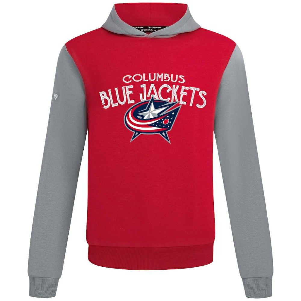 Columbus Blue Jackets Levelwear Ultimate Mission Pullover Hoodie Red/Gray