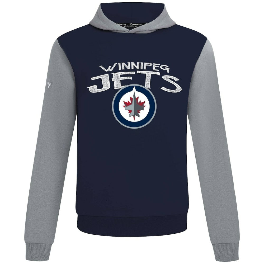 Winnipeg Jets Levelwear Ultimate Mission Pullover Hoodie Navy/Gray