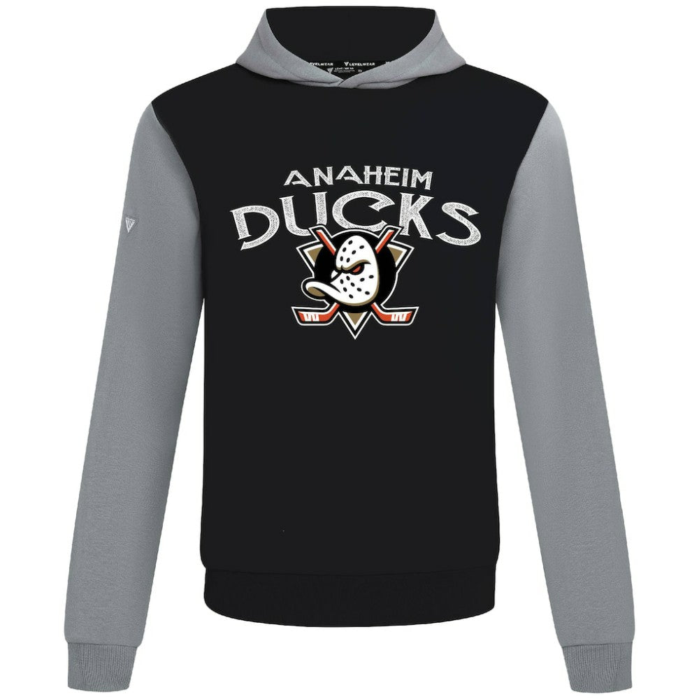 Anaheim Ducks Levelwear Ultimate Mission Pullover Hoodie Black/Gray
