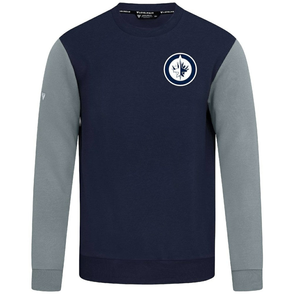 Winnipeg Jets Levelwear Ultimate Response Sweatshirt Navy/Gray