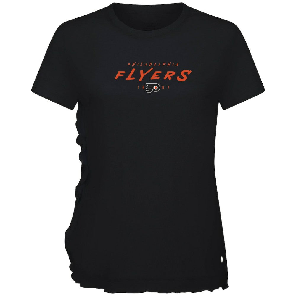 Philadelphia Flyers Levelwear Women's Airflow Scratched T-Shirt Black