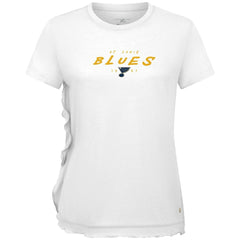 St. Louis Blues Levelwear Women's Airflow Scratched T-Shirt White