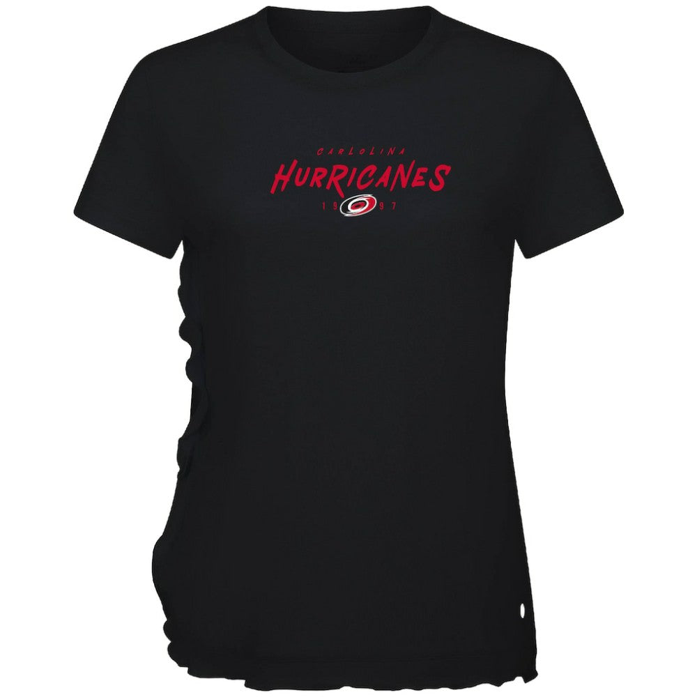 Carolina Hurricanes Levelwear Women's Airflow Scratched T-Shirt Black