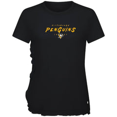 Pittsburgh Penguins Levelwear Women's Airflow Scratched T-Shirt Black
