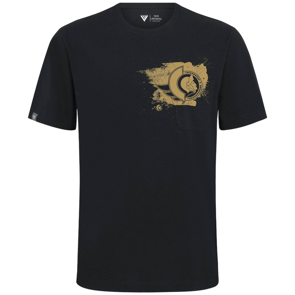 Ottawa Senators Levelwear Focal Blasted T-Shirt Black