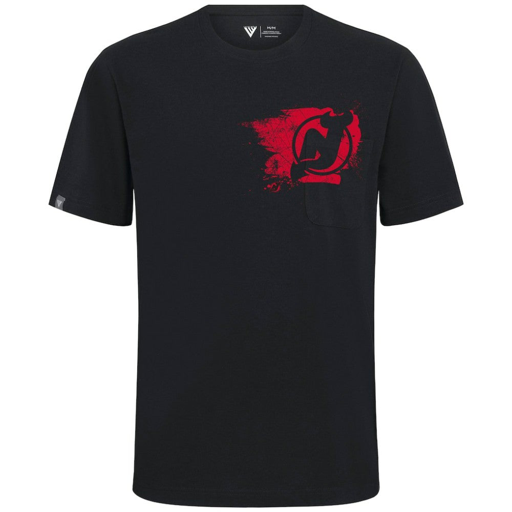 New Jersey Devils Levelwear Focal Blasted T-Shirt Black