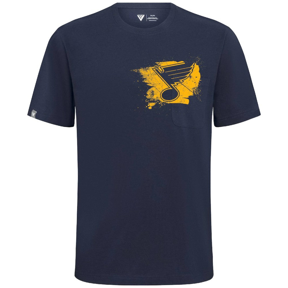 St. Louis Blues Levelwear Focal Blasted T-Shirt Navy