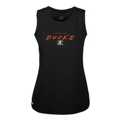 Anaheim Ducks Levelwear Women's Macy Scratched Tank Top Black