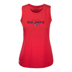 Columbus Blue Jackets Levelwear Women's Macy Scratched Tank Top Red
