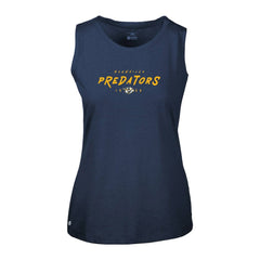 Nashville Predators Levelwear Women's Macy Scratched Tank Top Navy