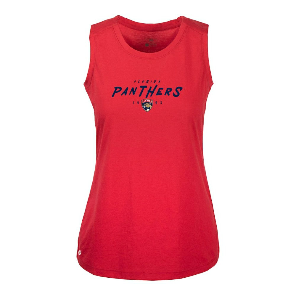 Florida Panthers Levelwear Women's Macy Scratched Tank Top Red