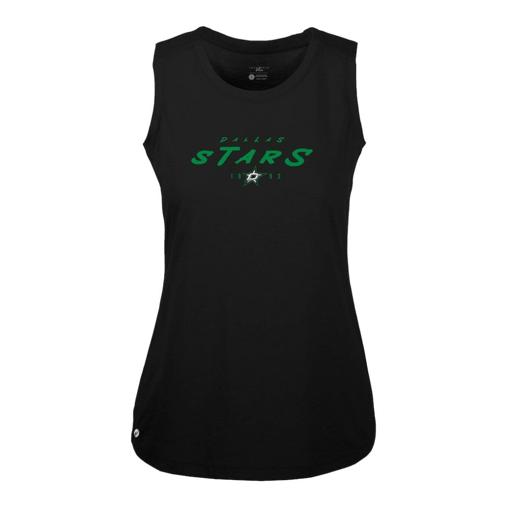 Dallas Stars Levelwear Women's Macy Scratched Tank Top Black